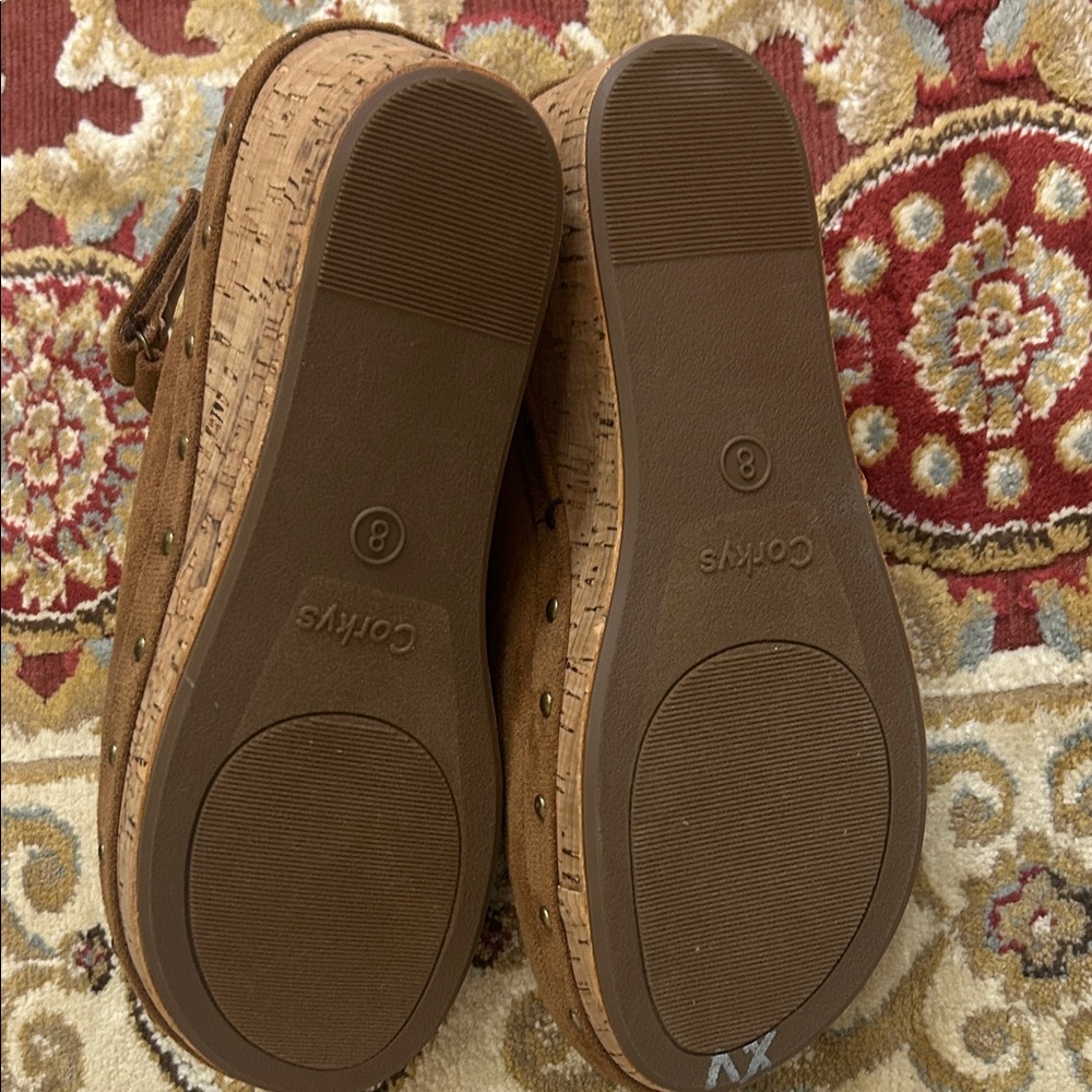 Corkys Tan Wedge Make Em Blush Clogs - Picture 3 of 4